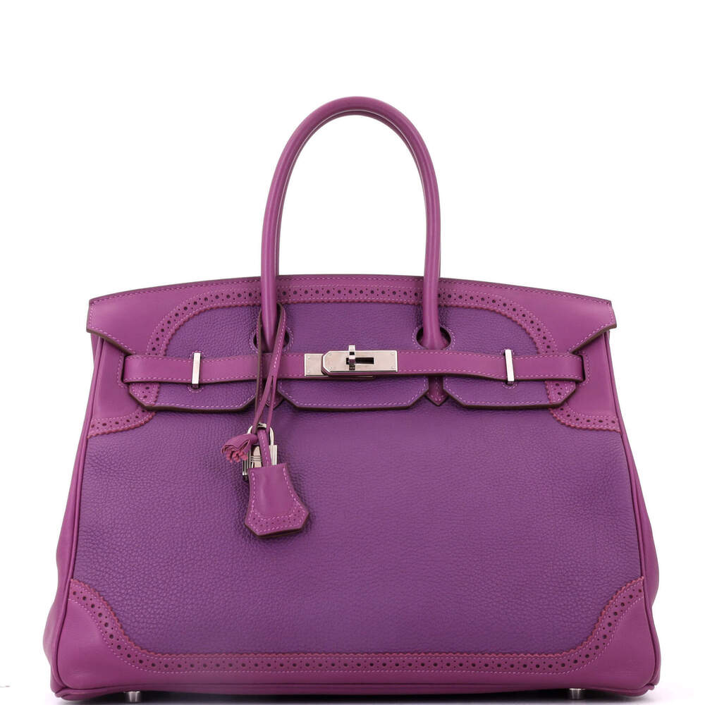 Hermes Birkin 35 Purple Togo and Swift with Palladium Hardware